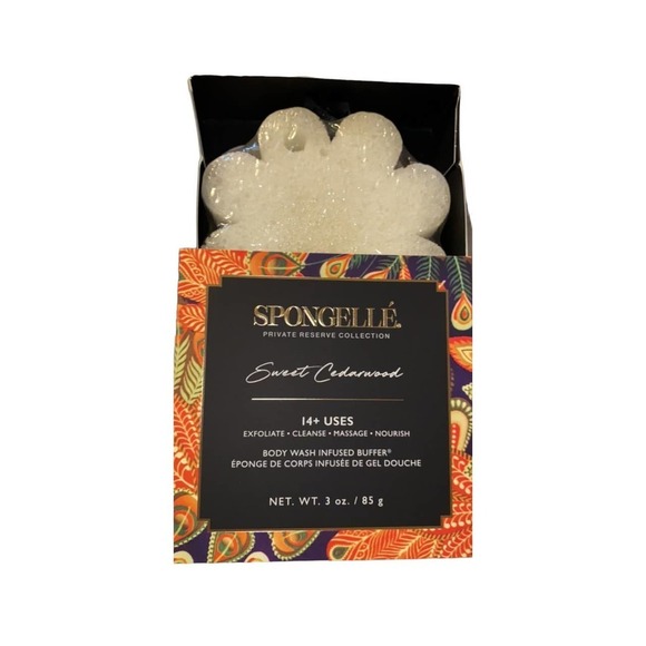 NEW Spongellé Sweet Cedar wood Boxed Flower Body Wash Infused Buffer Spongelle - Picture 4 of 4